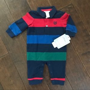 NWT Chaps polo longall romper/bodysuit